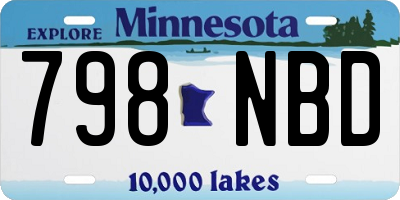 MN license plate 798NBD