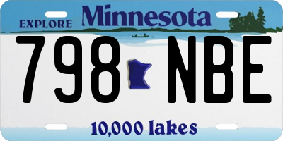 MN license plate 798NBE