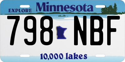 MN license plate 798NBF