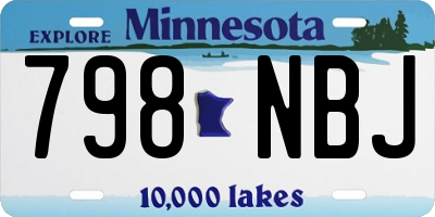 MN license plate 798NBJ