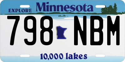 MN license plate 798NBM