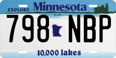 MN license plate 798NBP