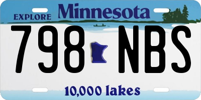 MN license plate 798NBS