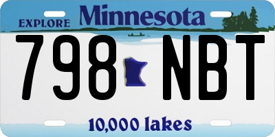 MN license plate 798NBT
