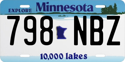 MN license plate 798NBZ