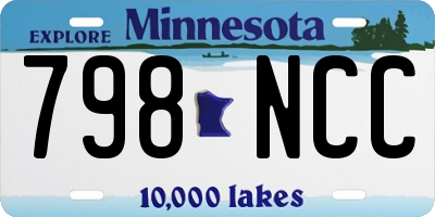 MN license plate 798NCC