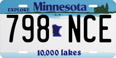 MN license plate 798NCE