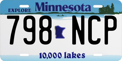 MN license plate 798NCP