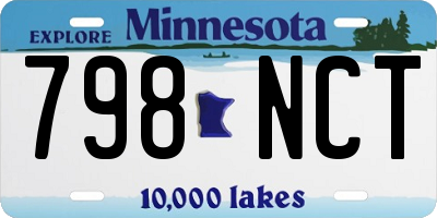MN license plate 798NCT