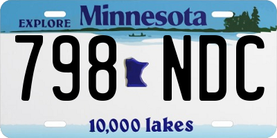 MN license plate 798NDC