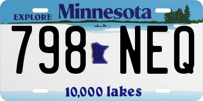 MN license plate 798NEQ