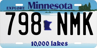 MN license plate 798NMK