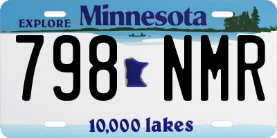 MN license plate 798NMR