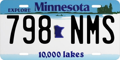 MN license plate 798NMS