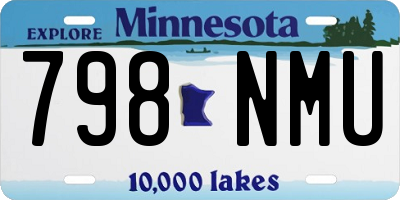MN license plate 798NMU