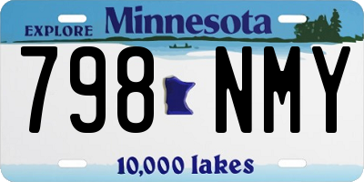 MN license plate 798NMY