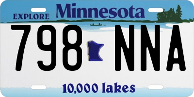 MN license plate 798NNA