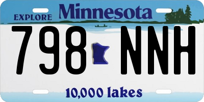 MN license plate 798NNH