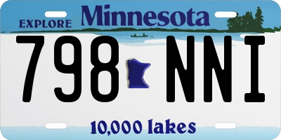 MN license plate 798NNI