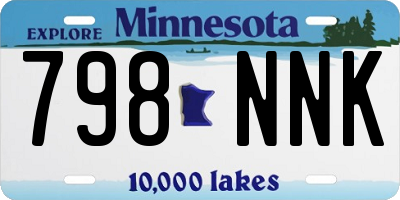 MN license plate 798NNK