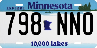 MN license plate 798NNO