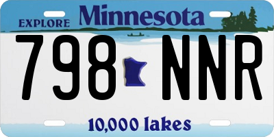 MN license plate 798NNR