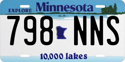 MN license plate 798NNS
