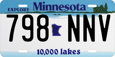 MN license plate 798NNV