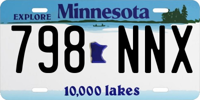 MN license plate 798NNX