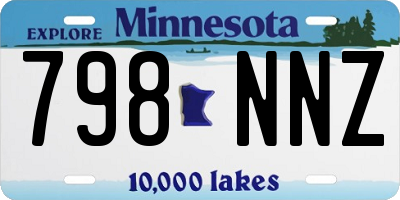 MN license plate 798NNZ