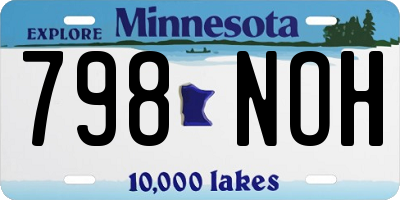 MN license plate 798NOH