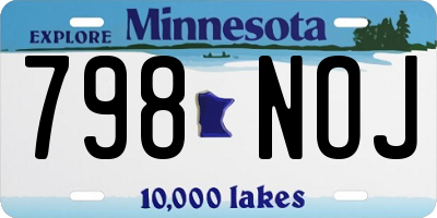 MN license plate 798NOJ