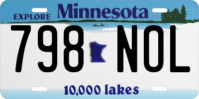 MN license plate 798NOL