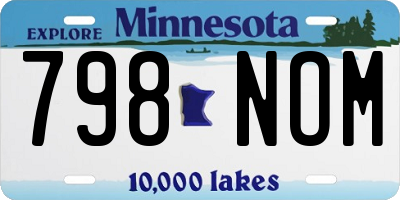 MN license plate 798NOM