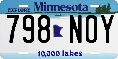 MN license plate 798NOY