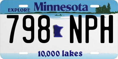 MN license plate 798NPH