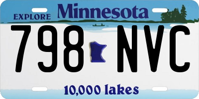 MN license plate 798NVC