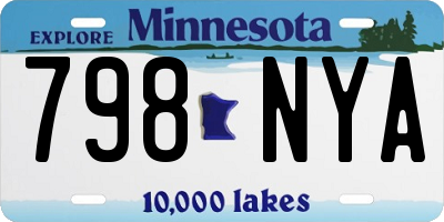 MN license plate 798NYA