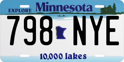 MN license plate 798NYE
