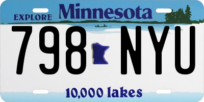 MN license plate 798NYU
