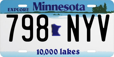 MN license plate 798NYV