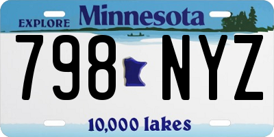 MN license plate 798NYZ