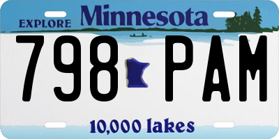 MN license plate 798PAM