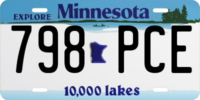 MN license plate 798PCE