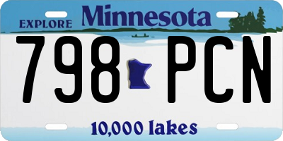 MN license plate 798PCN