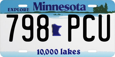 MN license plate 798PCU