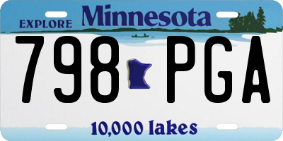 MN license plate 798PGA