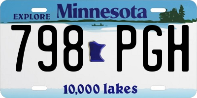 MN license plate 798PGH