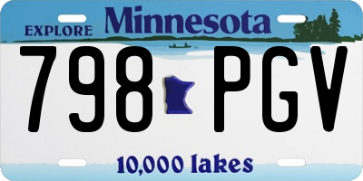 MN license plate 798PGV