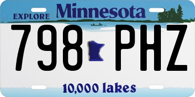 MN license plate 798PHZ